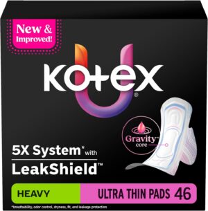Kotex Ultra Thin Pads with Wings, H...