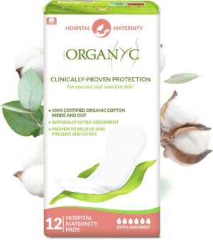 Organyc Hospital Postpartum Pads, 1...