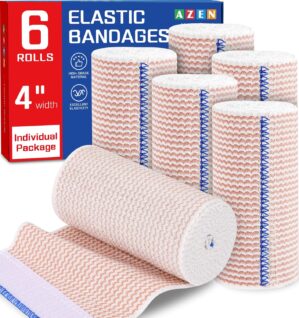 AZEN Premium 6 Pack Elastic Bandage...