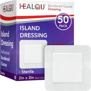 HEALQU Bordered Gauze Island Dressi...