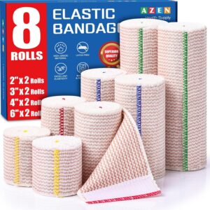 AZEN Premium 8 Pack Elastic Bandage...