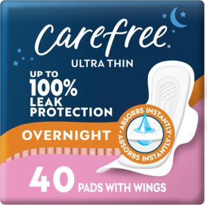 Carefree Ultra Thin Pads for Women,...