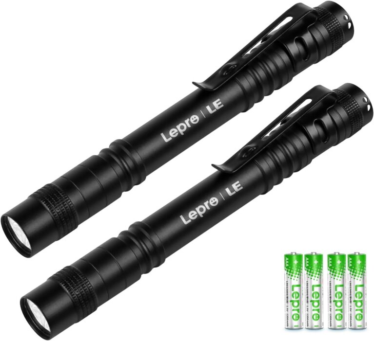 Lepro Taschenlampe, Mini LED IPX4 wasserdichte Stifttaschenlampe, 3 Modi Handtaschenlampe klein, Stiftlampe perfekt für Inspektion, Arbeit, Reparatur (2 Stück)