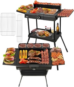 2-in-1 Elektrogrill Standgrill Tisc...