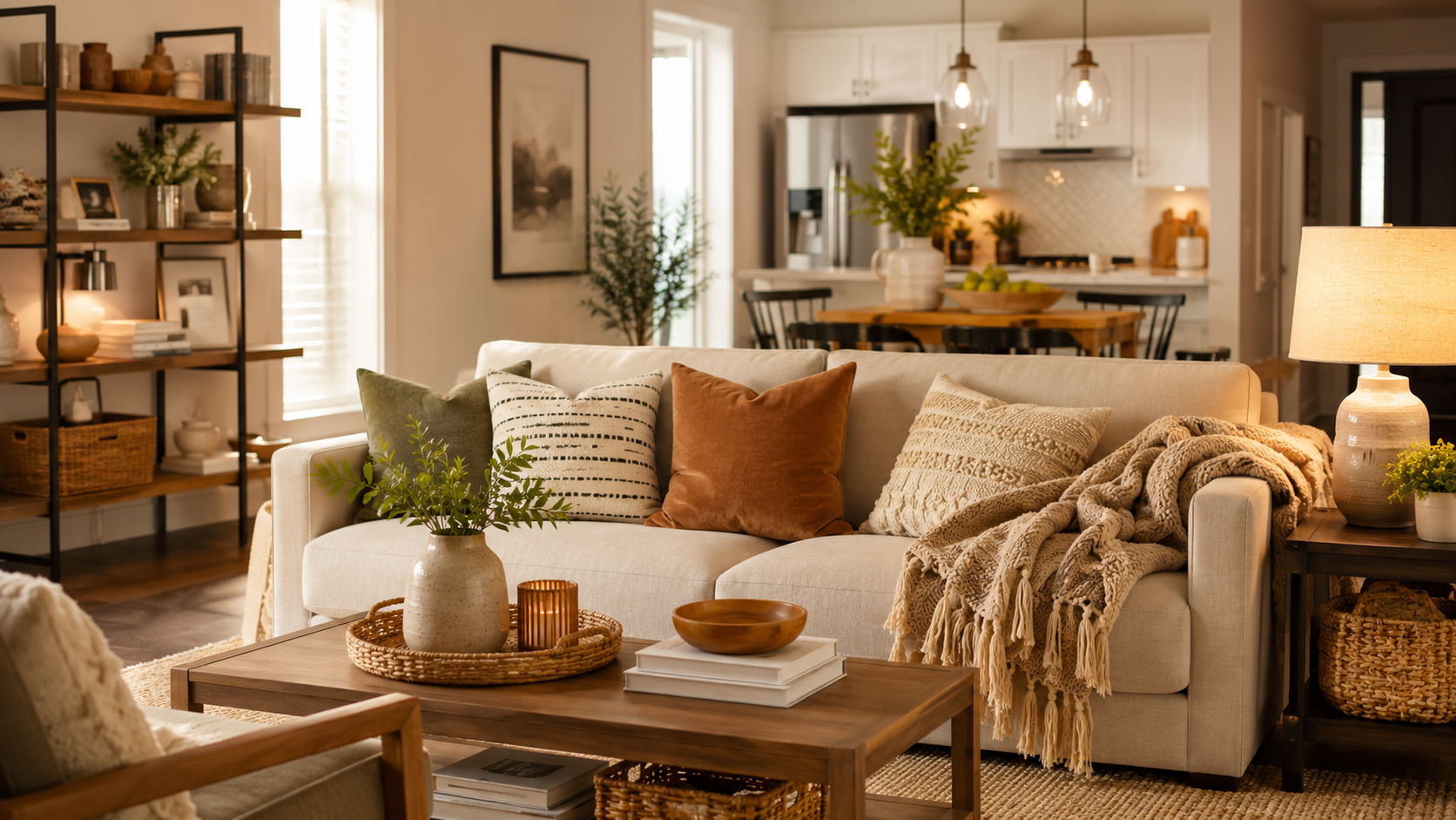 Stylish modern kitchen and home decor setup