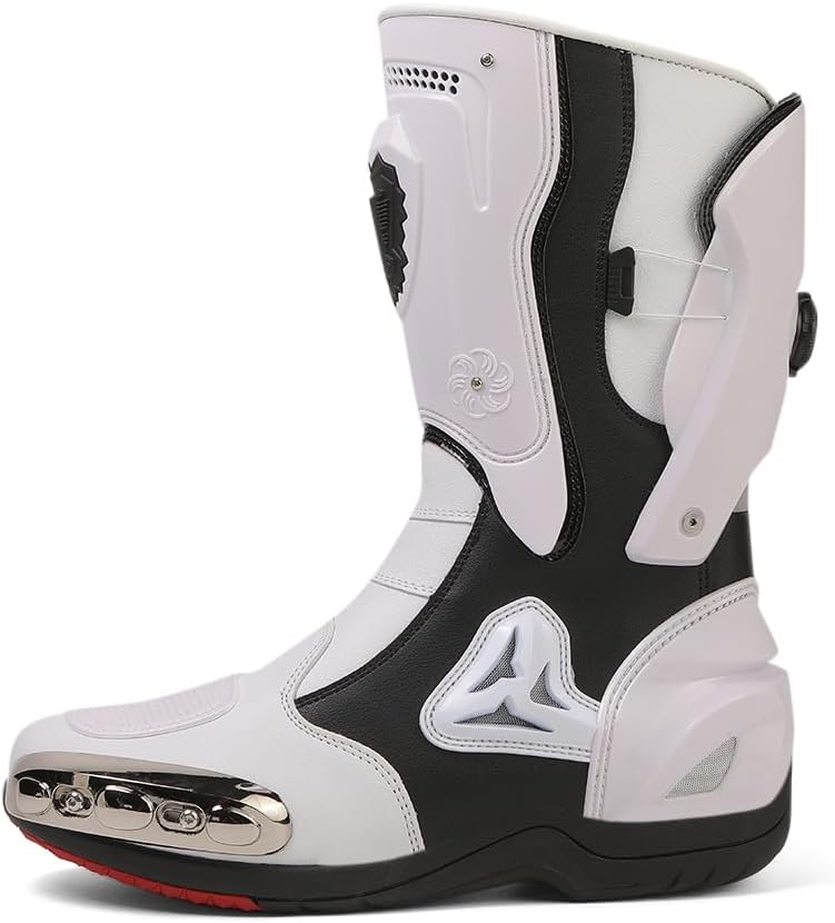 Zeozoom Motorcycle Riding Boots Motorcycle Leather Boots for Women and Men Protection Anti Slip Racing Sports Review