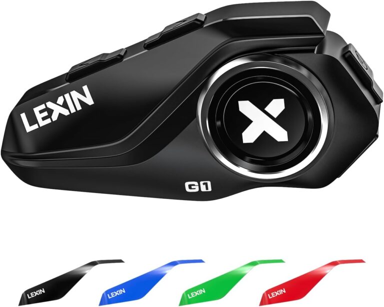 LEXIN G1 Motorcycle Bluetooth Headset, 40mm Helmet Speakers, Dual Mics | Hands-Free Calls, Music & GPS, IP67 Waterproof, 800mAh Battery, 4 Interchangeable Faceplates, Universal Helmet Fit Review
