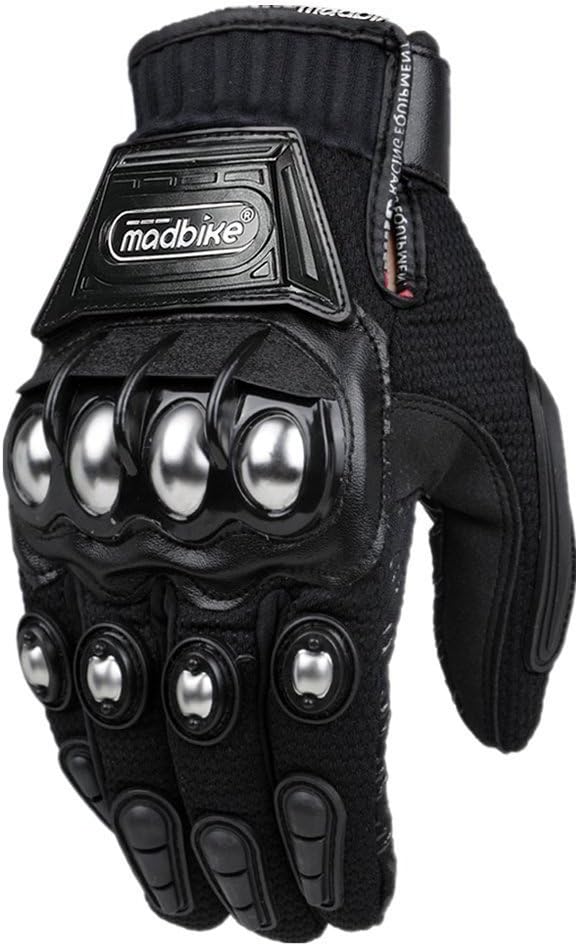 ILM Alloy Steel Touchscreen Motorcycle Powersports Racing Glove MB10C/10CL | Alloy Knuckle Protectors, Injection-Molded, Full Protection, U-Back, 3D Anti-Slip Palm, Touchscreen, Adjustable Cuff Review