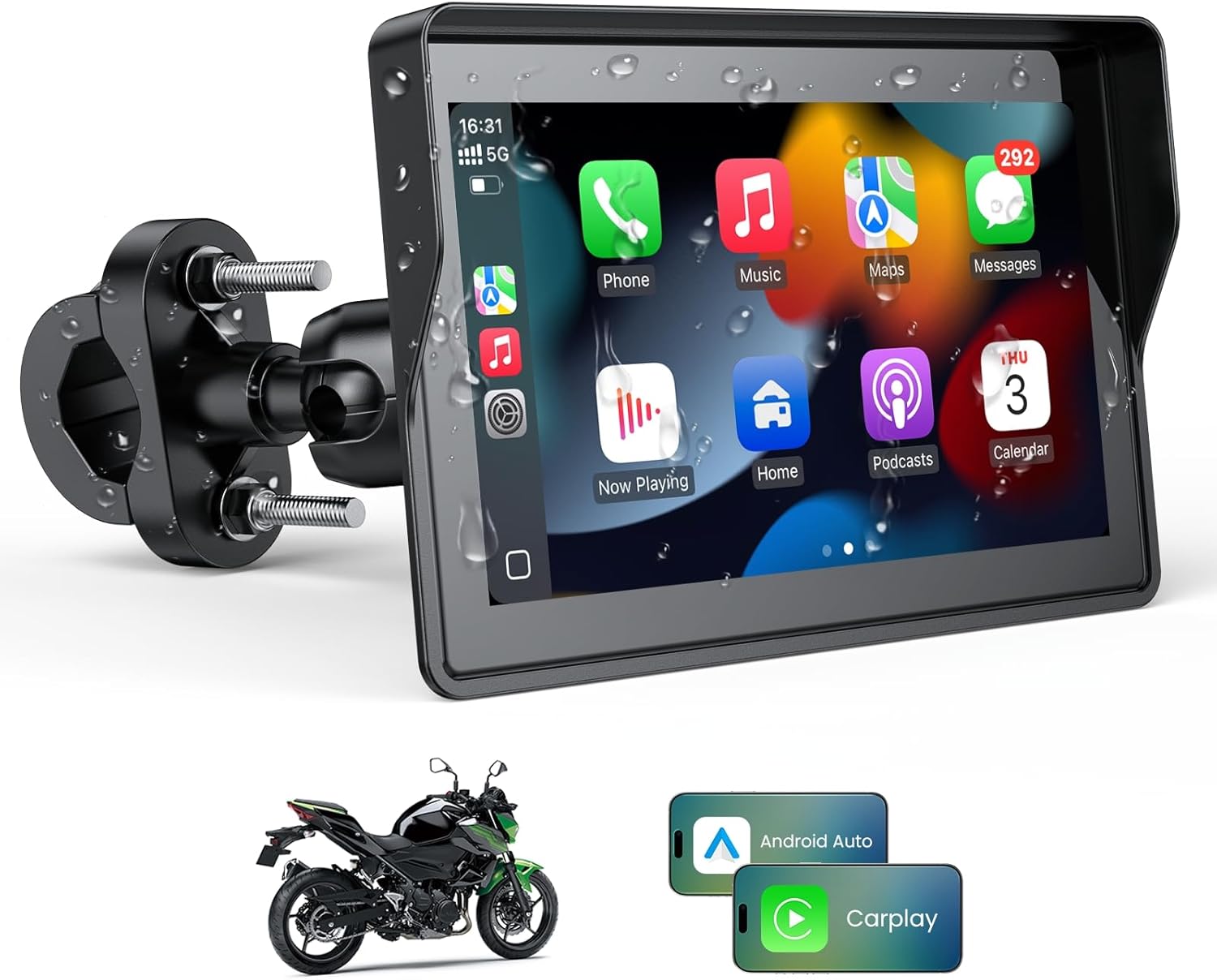 5 Inch Motorcycle Carplay GPS Navigation System Review