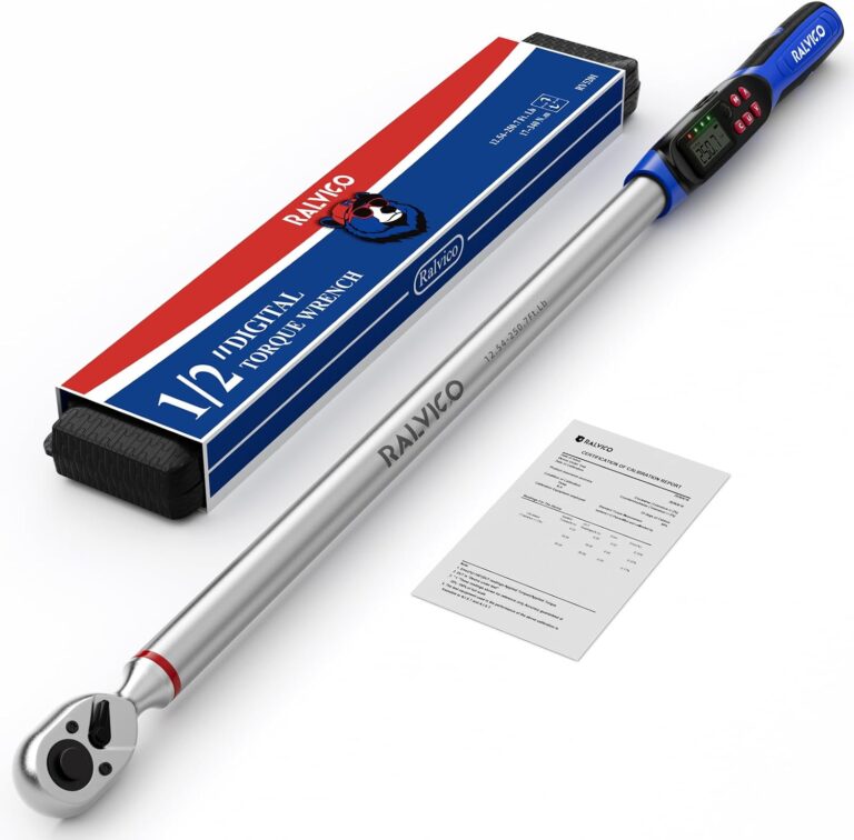 Digital Torque Wrench 1/2 Drive ±2% Accuracy Auto SUV Pickup Moto | 12.54-250.7ft-lb（17-340 N.m）LED & Buzzer Alert, 4 unit：N·m/in·lb/ft·lb/kg·m, Peak & Track, for Suspension Tire Machine Repair Review