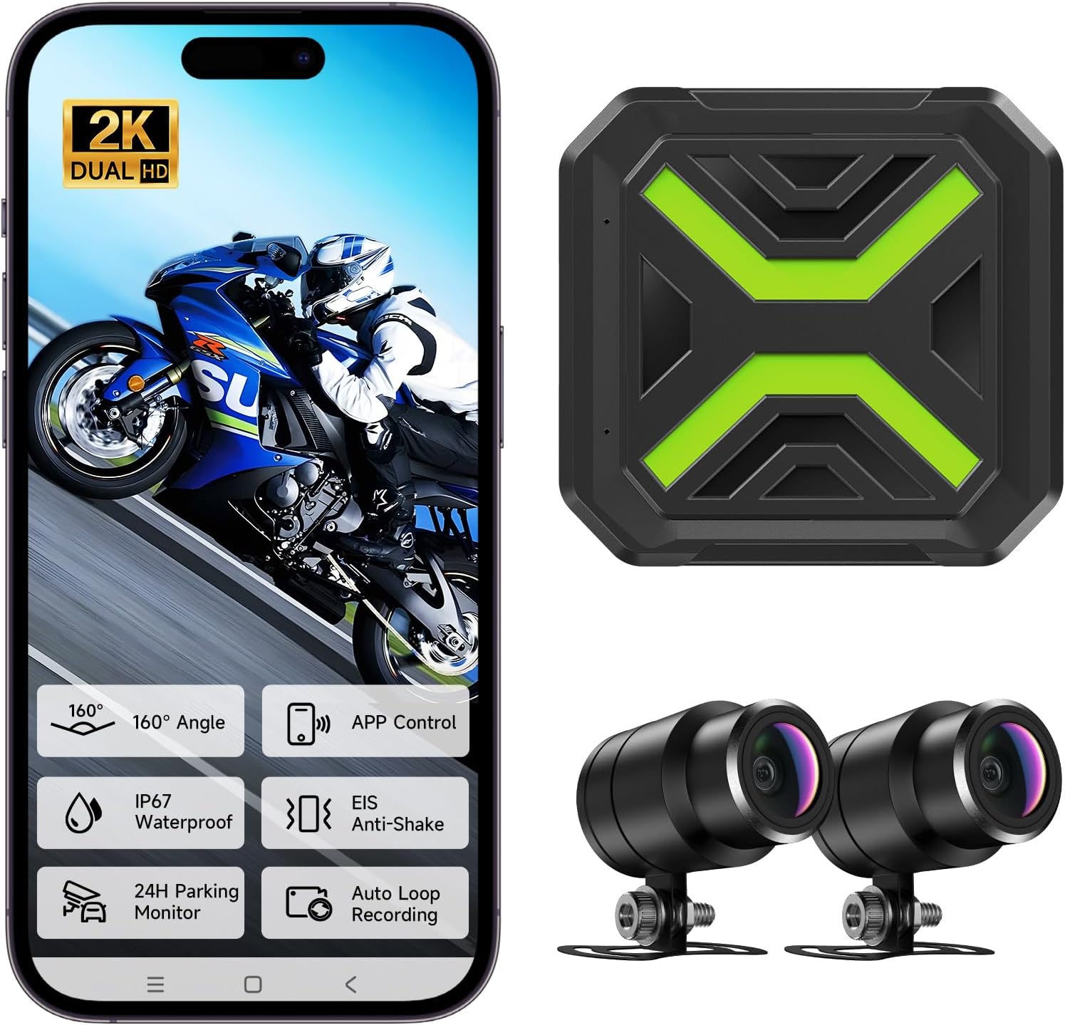 Dual 2K Motorcycle Dash Cam Review: IP67, EIS, Night Vision