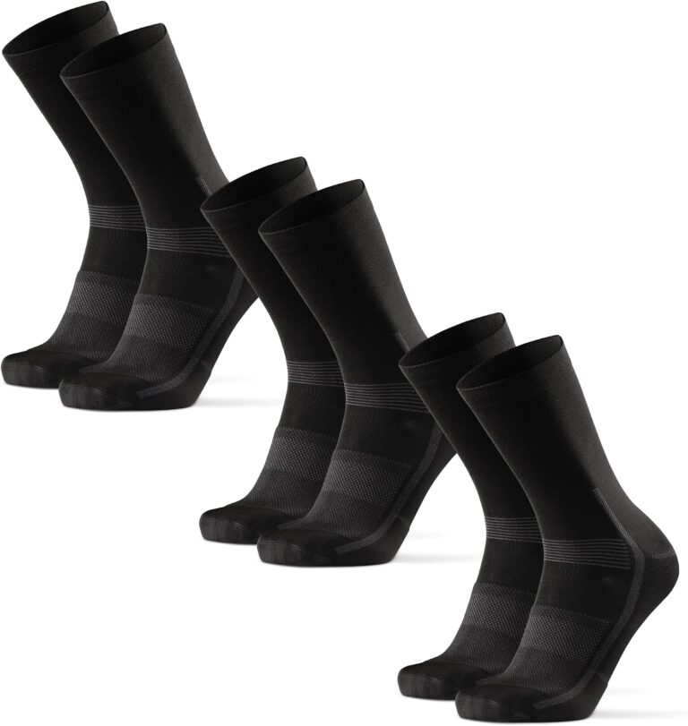 DANISH ENDURANCE Crew Cycling Socks, Fast-Dry & Cushioned, 3 & 5-Pack | Cycling Socks, Fast-Dry & Cushioned Comfort for Road, MTB & Gravel Rides, Unisex Review