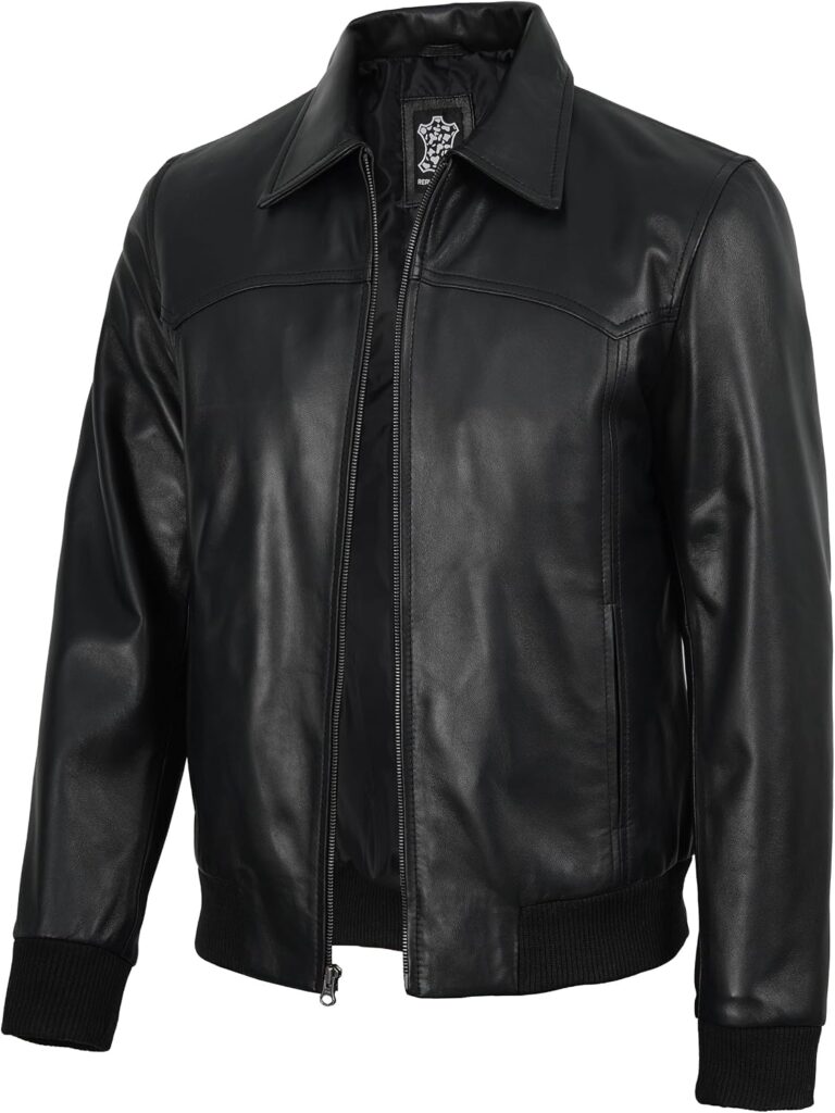 Men’s Bomber Leather Jacket Review: Vintage Lambskin Bomber