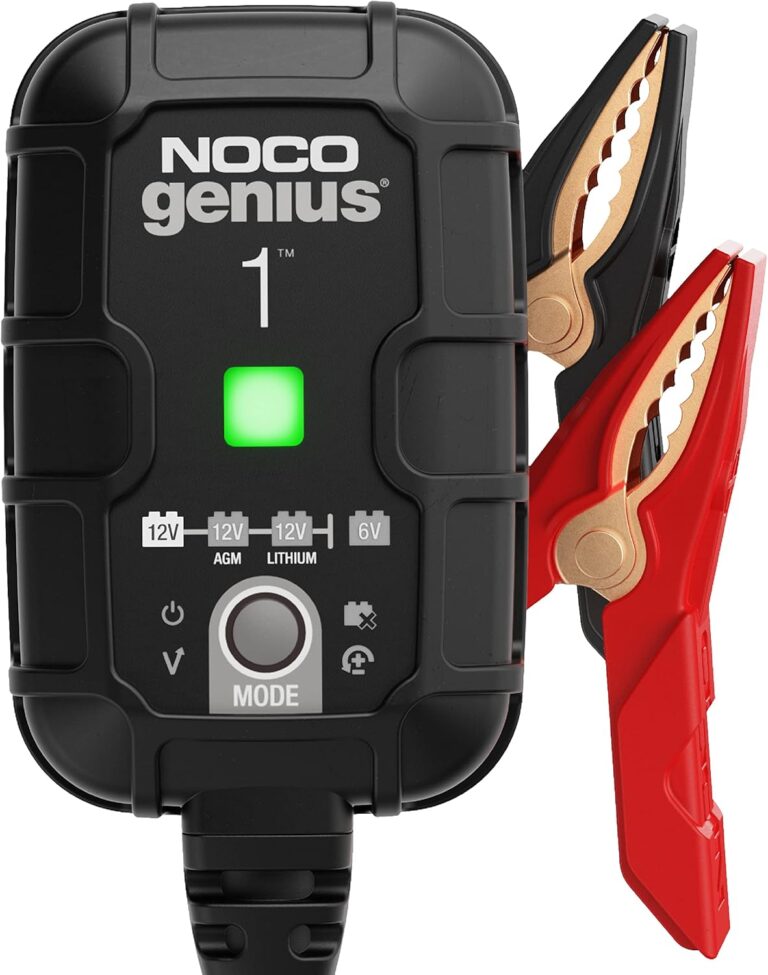 NOCO GENIUS1: 1A 6V/12V Smart Battery Charger – Automatic Maintainer, Trickle Charger & Desulfator with Overcharge Protection & Temperature Compensation – for Lead-Acid & Lithium Batteries | Overcharge Protection, Desulfator, Temperature Compensation, Force Mode, For Lead-Acid (Wet, Gel, AGM) & Lithium (LiFePO4) Review