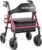 HOMLAND Walkers for Seniors with Seat, Foldable Rollator Walker, Reinforced Aluminum Frame, 8″ Big Rubber Wheels for All Terrain, Height Adjustable Lightweight Rolling Walker